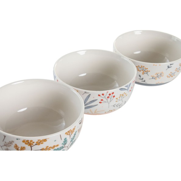 BOL PORCELANA 13X13X7 FLORAL 3 SURT.