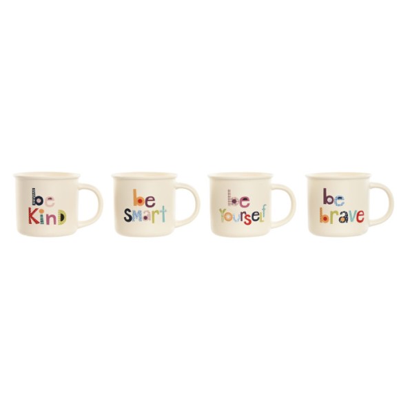 MUG PORCELANA 12,5X9,5X9 360ML, WORDS 4 SURT.