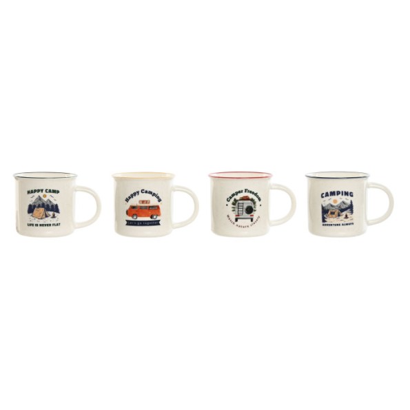 MUG PORCELANA 9,4X8,7X8 340ML CAMPING 4 SURT.