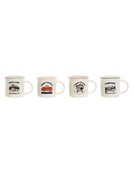MUG PORCELANA 9,4X8,7X8 340ML CAMPING 4 SURT.