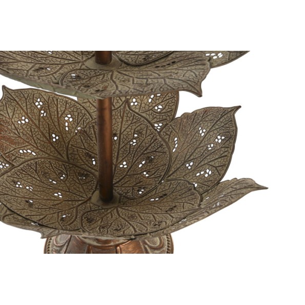 FRUTERO METAL 42X42X80 HOJA DORADO