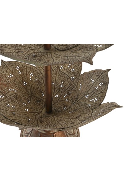 FRUTERO METAL 42X42X80 HOJA DORADO