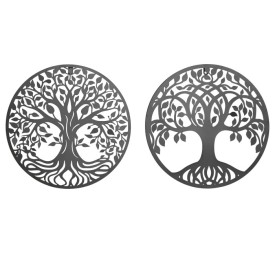 DECORACION PARED METAL 40X1X40 ARBOL 2 SURT.