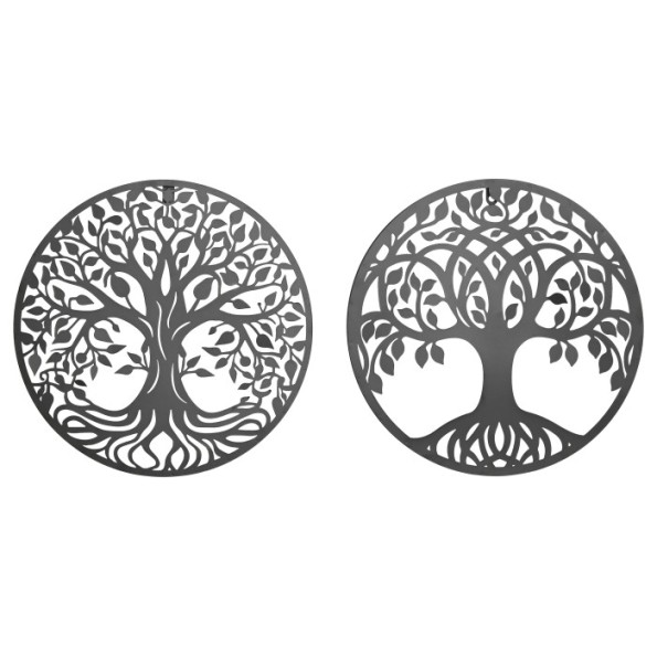 DECORACION PARED METAL 40X1X40 ARBOL 2 SURT.