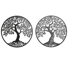 DECORACION PARED METAL 40X1X40 ARBOL 2 SURT. (5675)