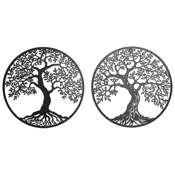 DECORACION PARED METAL 40X1X40 ARBOL 2 SURT. (5675)