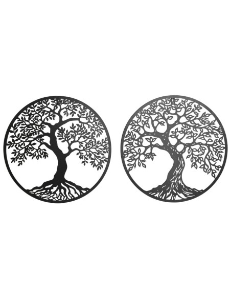 DECORACION PARED METAL 40X1X40 ARBOL 2 SURT. (5675)