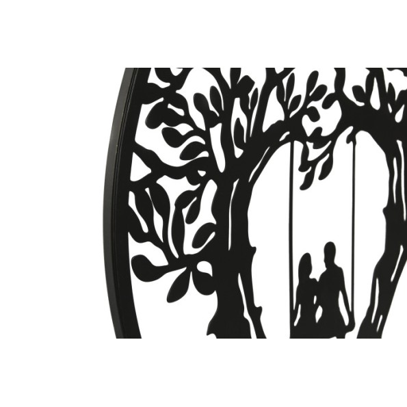 DECORACION PARED METAL 40X1X40 ARBOL PAREJA 2 SURT