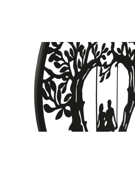 DECORACION PARED METAL 40X1X40 ARBOL PAREJA 2 SURT