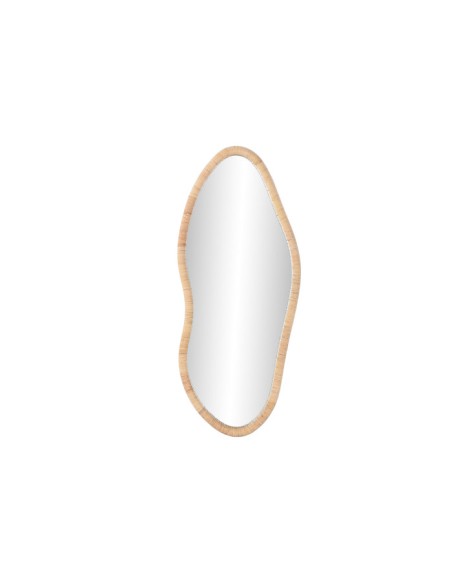 ESPEJO RATAN CRISTAL 53X4X125 NATURAL