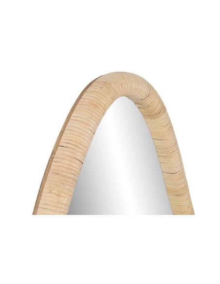 ESPEJO RATAN CRISTAL 53X4X125 NATURAL