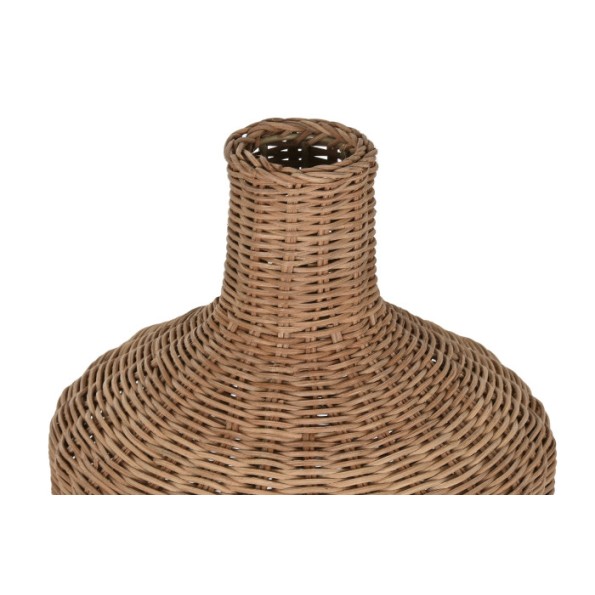 JARRON SET 3 RATAN METAL 25X25X80 NATURAL MARRON