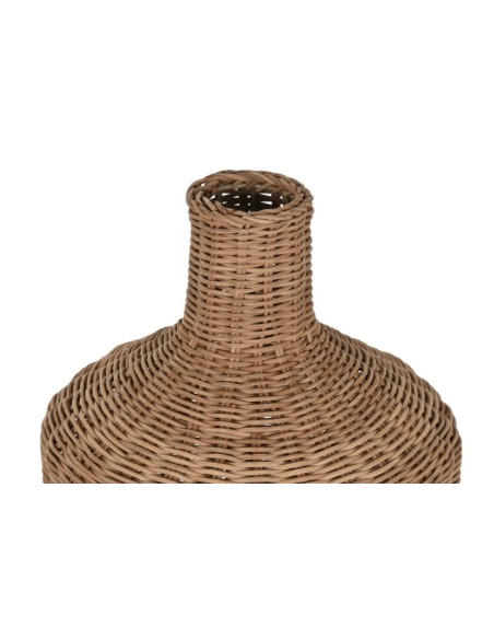 JARRON SET 3 RATAN METAL 25X25X80 NATURAL MARRON