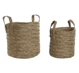 CESTA SET 2 SEAGRASS 40X40X45 NATURAL