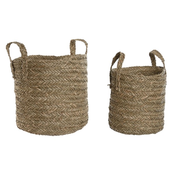 CESTA SET 2 SEAGRASS 40X40X45 NATURAL