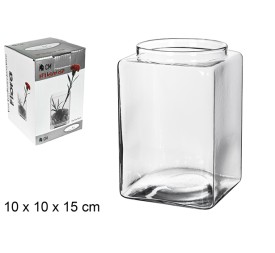 FLORERO CRISTAL CUADRADO 10X15CM