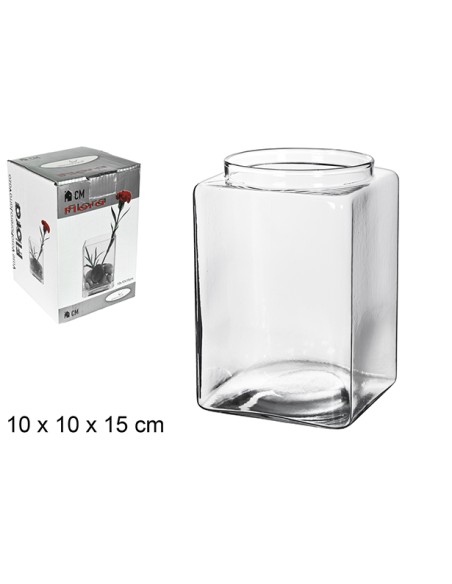 FLORERO CRISTAL CUADRADO 10X15CM