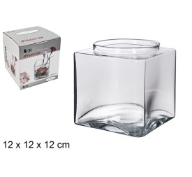 FLORERO CRISTAL CUADRADO 12CM
