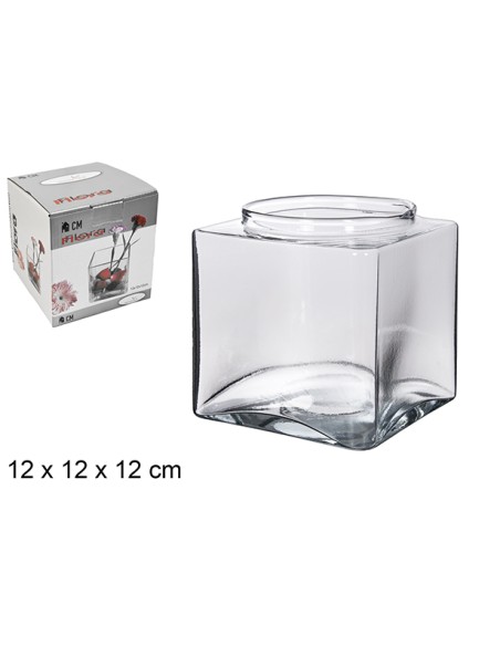 FLORERO CRISTAL CUADRADO 12CM