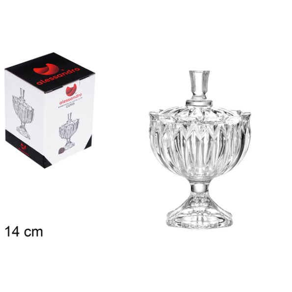 BOMBONERA CRISTAL GEMA 14 CM