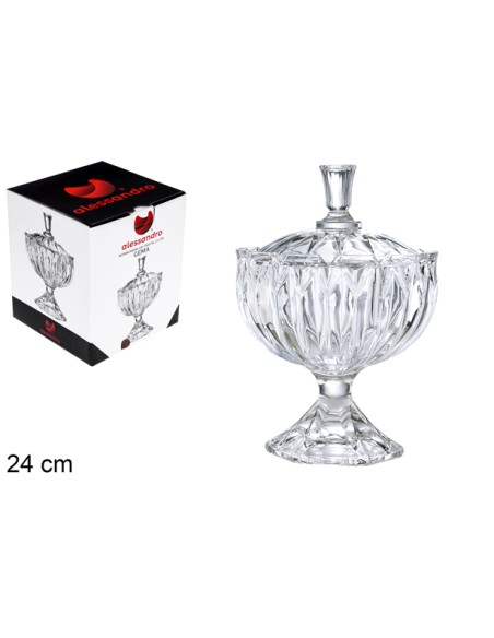 BOMBONERA CRISTAL GEMA 24 CM B