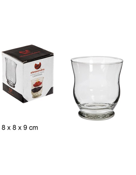 PORTAVELA CRISTAL CAMPANA 8X8X9 CM