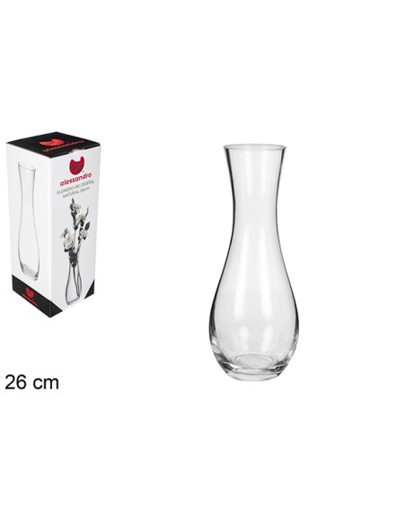FLORERO CRISTAL NATURAL 26CM
