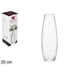 FLORERO CRISTAL NATURAL 25CM.