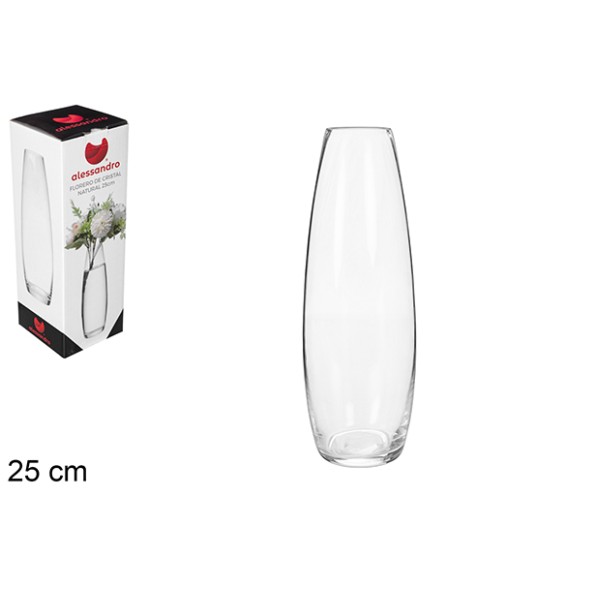 FLORERO CRISTAL NATURAL 25CM. (6840)