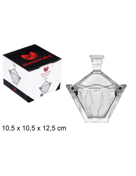 BOMBONERA CRISTAL PESCARA 10,5X12,5CM