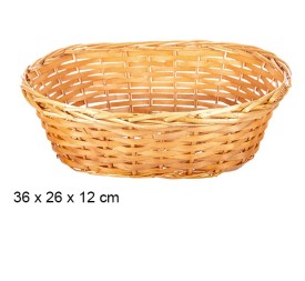 CESTA MIMBRE OVALADA MIEL 36x26x12cm