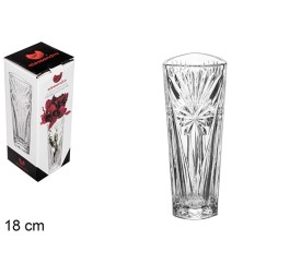 FLORERO CRISTAL TRIÁNGULO MILÁN 18CM