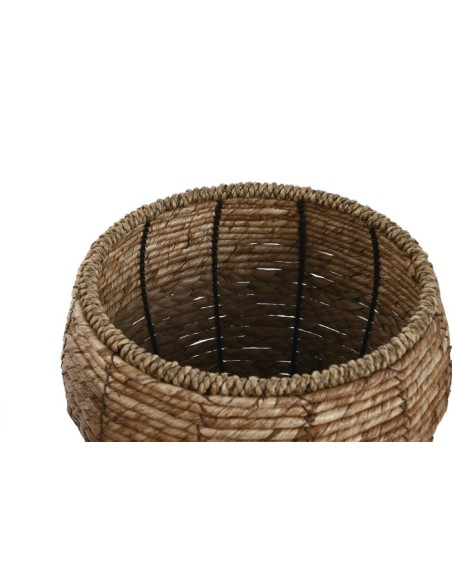 MACETERO SET 3 FIBRA METAL 32X32X25 NATURAL