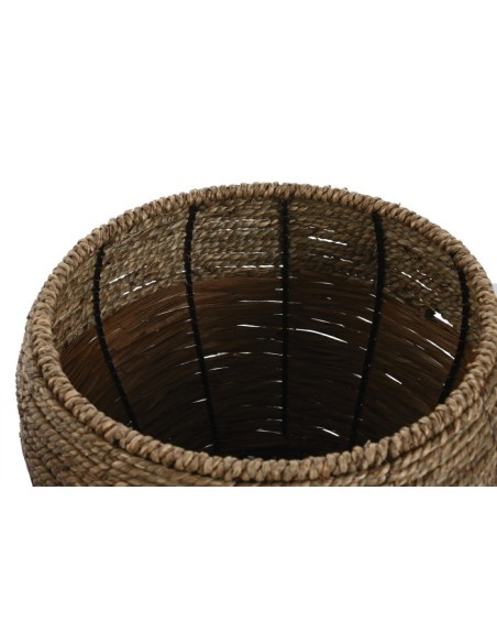 MACETERO SET 3 FIBRA METAL 32X32X23 NATURAL