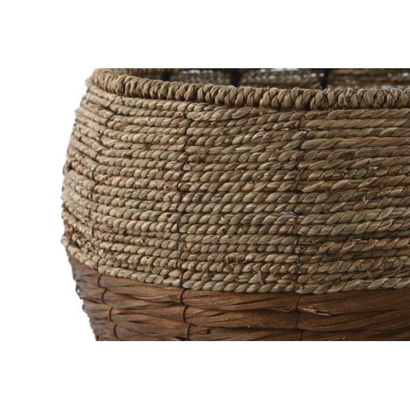 MACETERO SET 3 FIBRA METAL 32X32X23 NATURAL