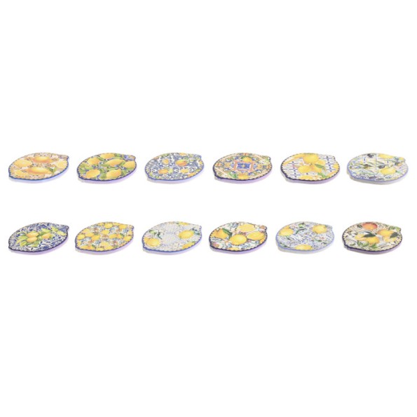 POSAVASOS DOLOMITE 11X9X0,7 LIMONES 12 SURT.