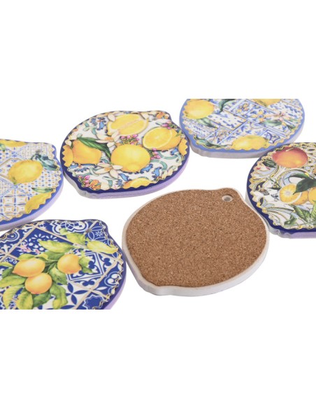 POSAVASOS DOLOMITE 11X9X0,7 LIMONES 12 SURT.