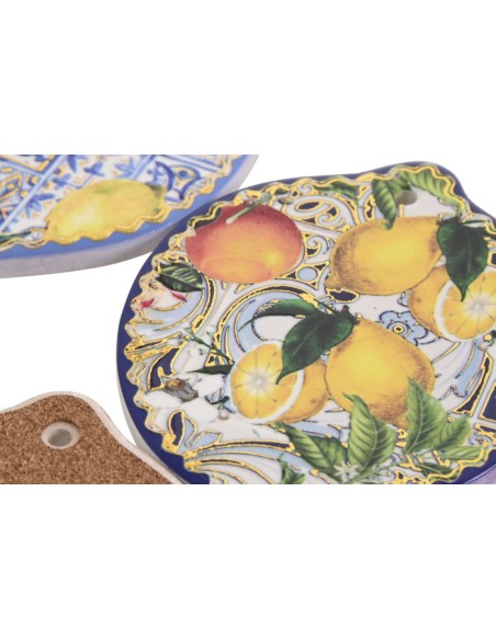 POSAVASOS DOLOMITE 11X9X0,7 LIMONES 12 SURT.