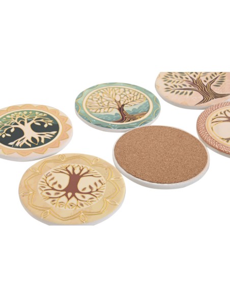 POSAVASOS DOLOMITE 10,8X10,8X0,7 ARBOL DE LA VIDA