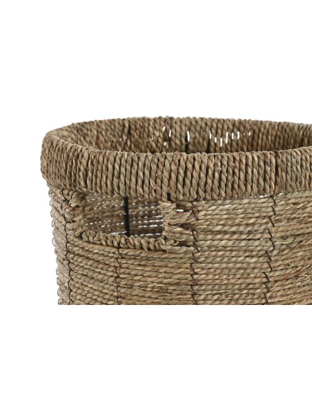 MACETERO SET 3 FIBRA METAL 36X36X29 MARRON