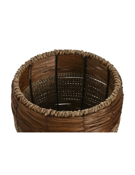 MACETERO SET 3 FIBRA METAL 33X33X30 NATURAL