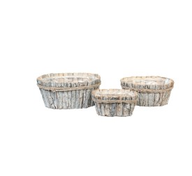 JUEGO 3 MACETEROS OVAL CORTEZA