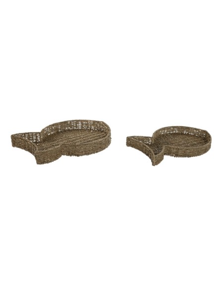 BANDEJA SET 2 SEAGRASS METAL 49X33X6 PEZ NATURAL BANDEJA SET 2 SEAGRASS METAL 49X33X6 PEZ NATURAL