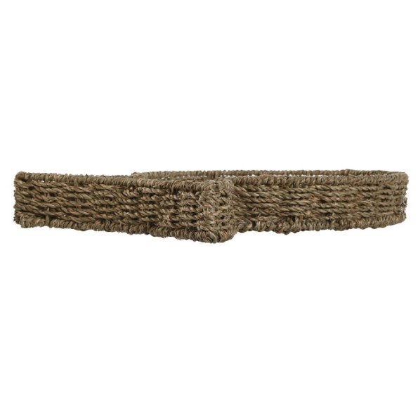 BANDEJA SET 2 SEAGRASS METAL 49X33X6 PEZ NATURAL