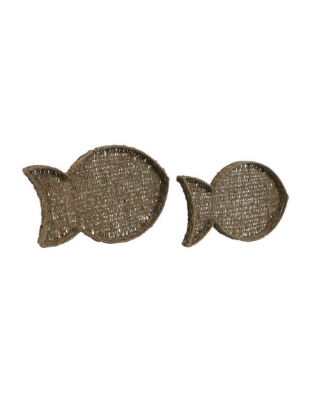 BANDEJA SET 2 SEAGRASS METAL 49X33X6 PEZ NATURAL BANDEJA SET 2 SEAGRASS METAL 49X33X6 PEZ NATURAL