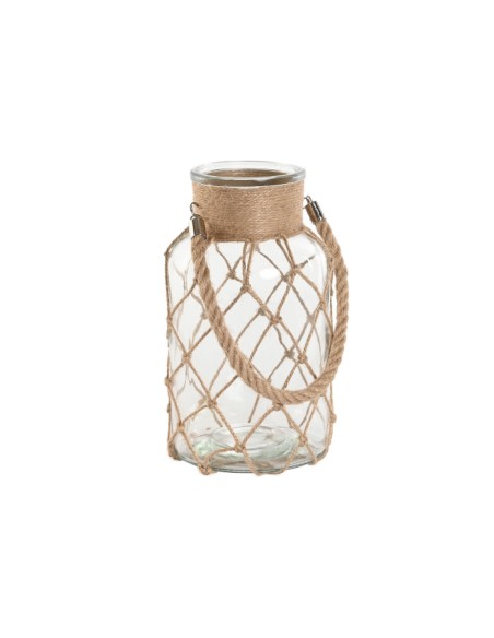 PORTAVELA CRISTAL CUERDA 15,5X15,5X26 2800ML