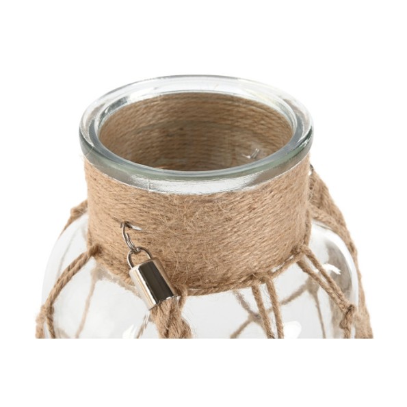 PORTAVELA CRISTAL CUERDA 15,5X15,5X26 2800ML