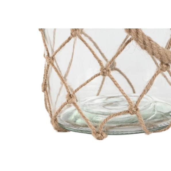 PORTAVELA CRISTAL CUERDA 15,5X15,5X26 2800ML