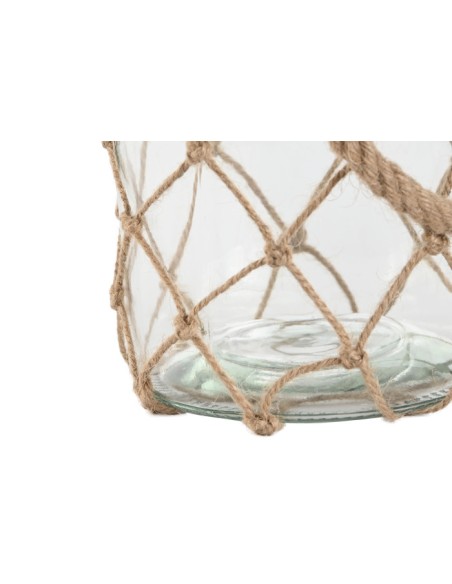 PORTAVELA CRISTAL CUERDA 15,5X15,5X26 2800ML