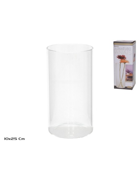 FLORERO TUBO CRISTAL 10X25CM ANAIS